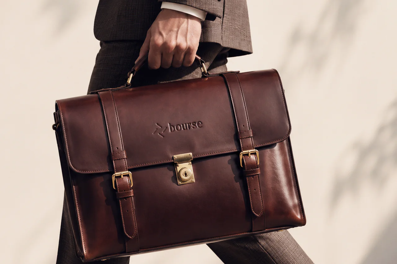 Кожаный портфель BOURSE